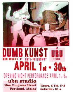 poster for the exhibit "Dumb Kunst" 