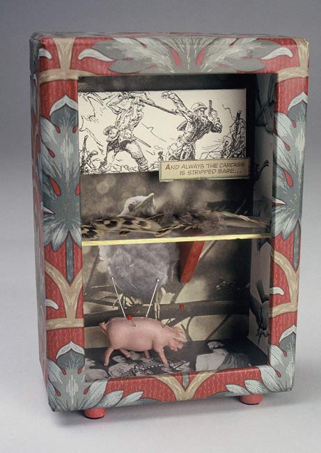 "Corpus Delicti"  boxed assemblage by Frank Turek